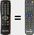 Replacement remote control for RIV001
