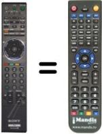 Gleichwertige Fernbedienung Sony KDL-46 Z 5500