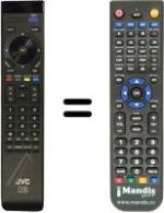 Gleichwertige Fernbedienung JVC LT-37HB1SU / AX
