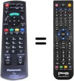 Gleichwertige Fernbedienung Panasonic SUP9667