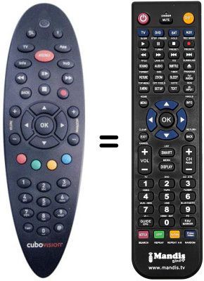 Gleichwertige Fernbedienung Telecom ALICE CUBOVISION