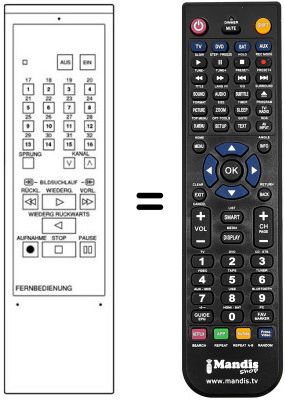 Gleichwertige Fernbedienung FS 607