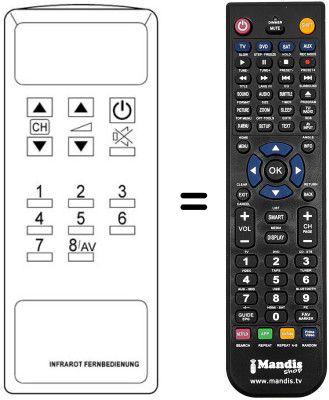 Gleichwertige Fernbedienung RC 51 KAMOSONIC