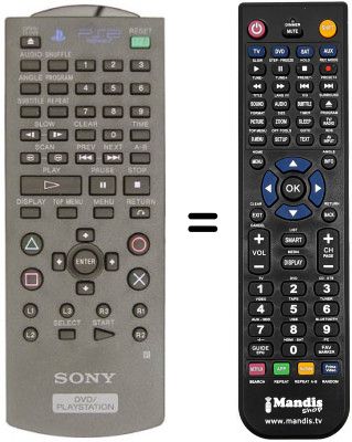 Replacement remote control Sony PS2 (ver. 2)