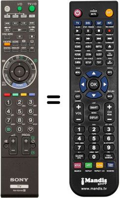 Replacement remote control Sony KDL-40CX525