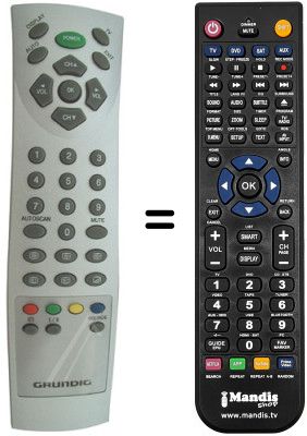 Replacement remote control Grundig LCD 51-7410TOP