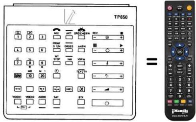Gleichwertige Fernbedienung TP 650 ATFR-GRUNDIG