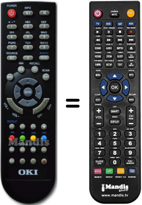 Gleichwertige Fernbedienung Oki B32D-LED1