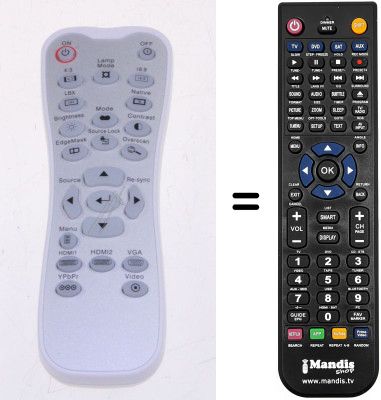 Replacement remote control Optoma SP8EG01GC01