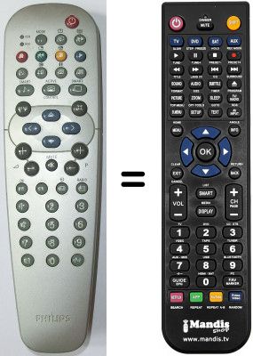 Replacement remote control Philips 17PF9945 / 12I