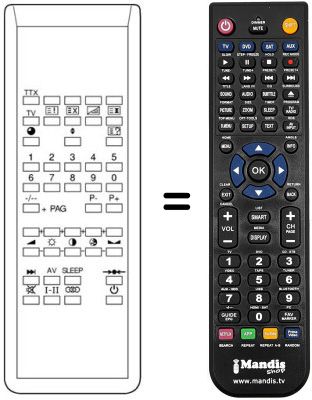 Replacement remote control Univox TM90 OSD