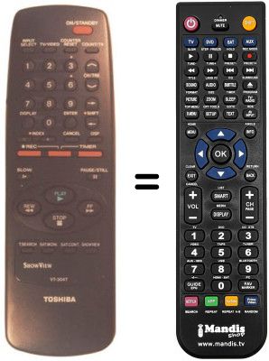 Gleichwertige Fernbedienung Toshiba V304T
