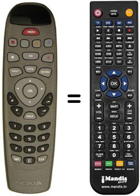 Gleichwertige Fernbedienung Nokia MEDIAMASTER 121T