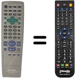 Replacement remote control Sharp DV660S