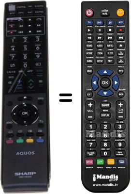 Gleichwertige Fernbedienung Sharp HVS57303