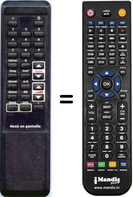 Replacement remote control WHV15492W