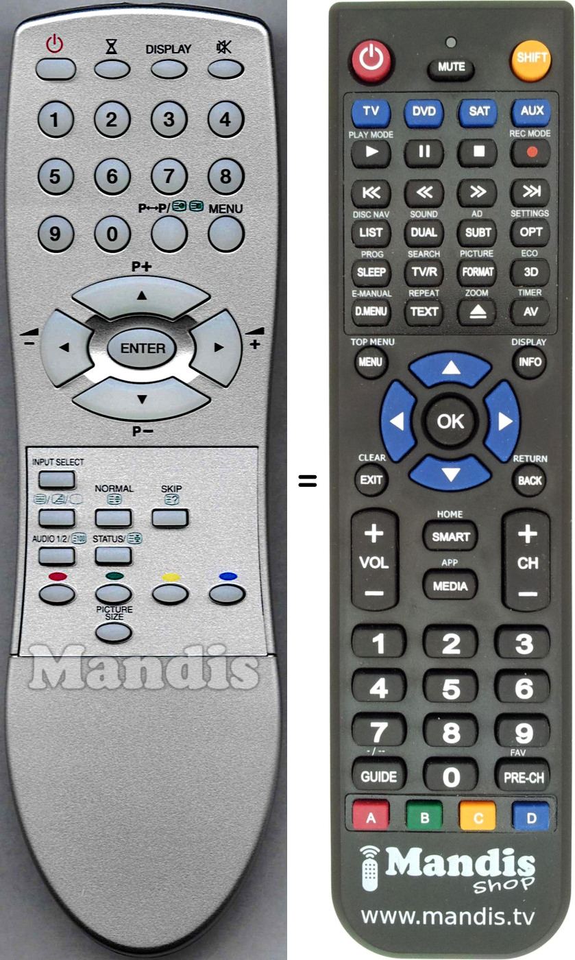 Replacement remote control 076R0MB010