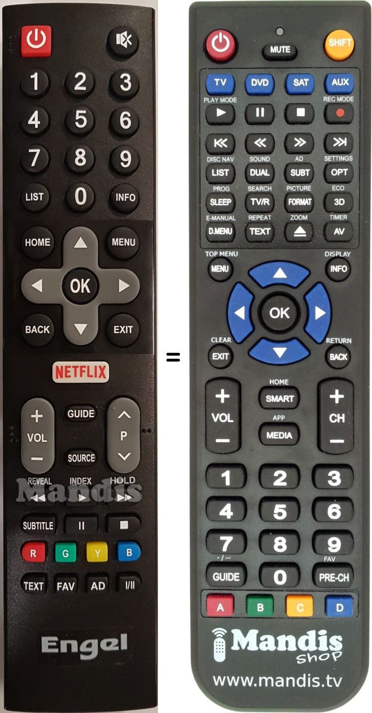 Replacement remote control ok. Engel4