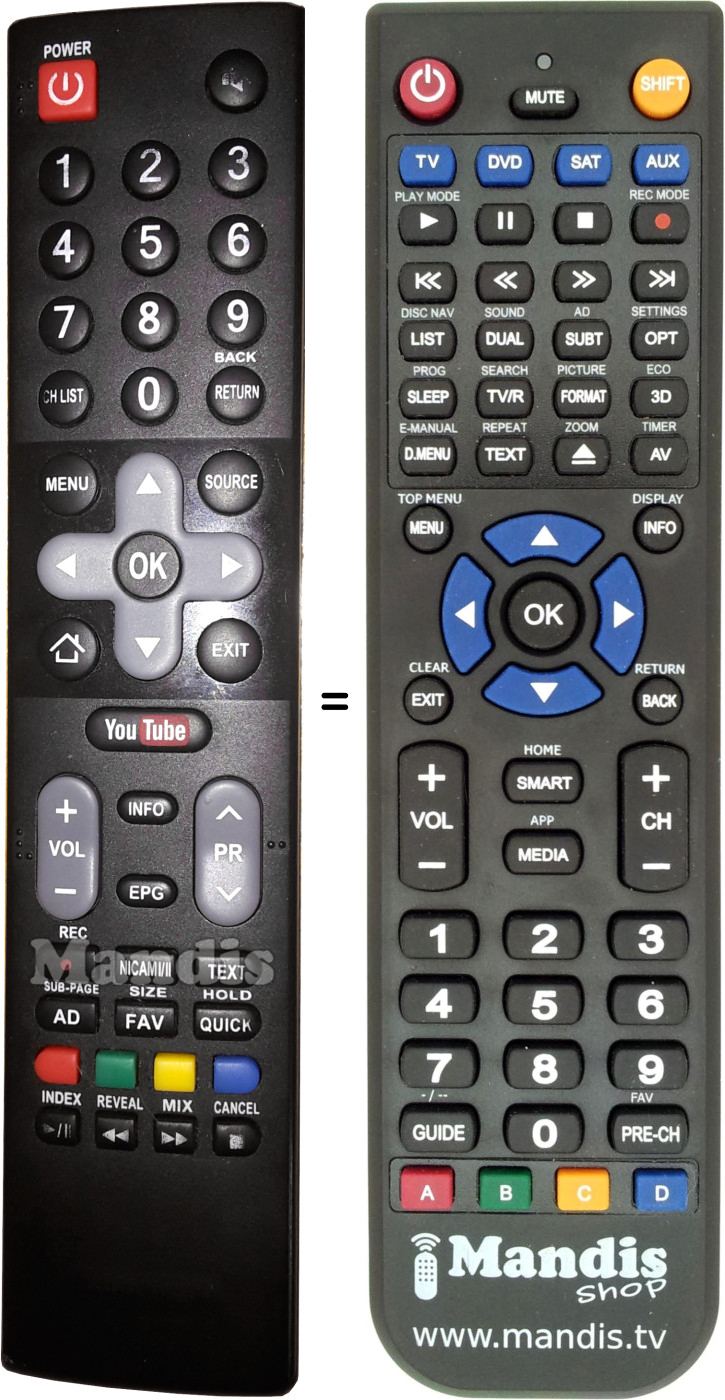 Replacement remote control Inno Hit IH40E2000S