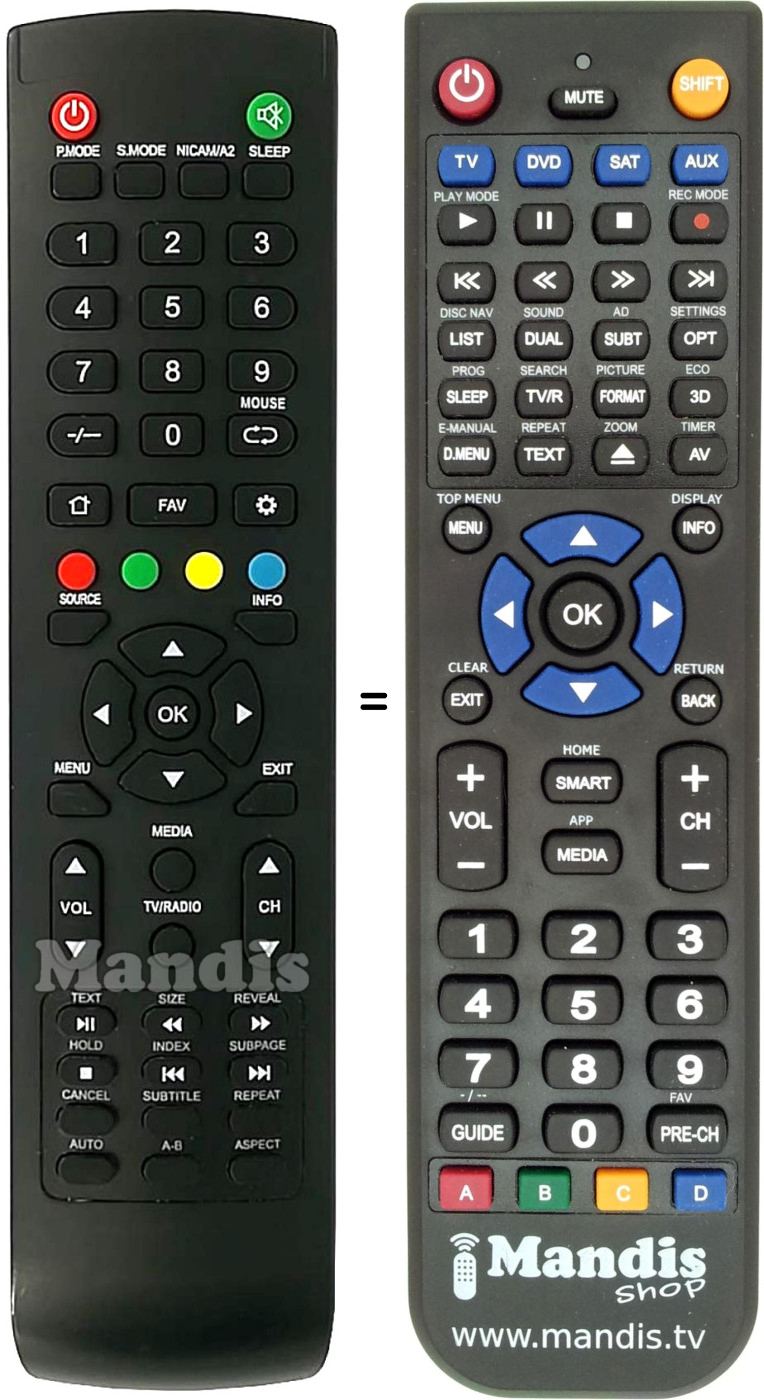 Replacement remote control Q.BELL QT49K02