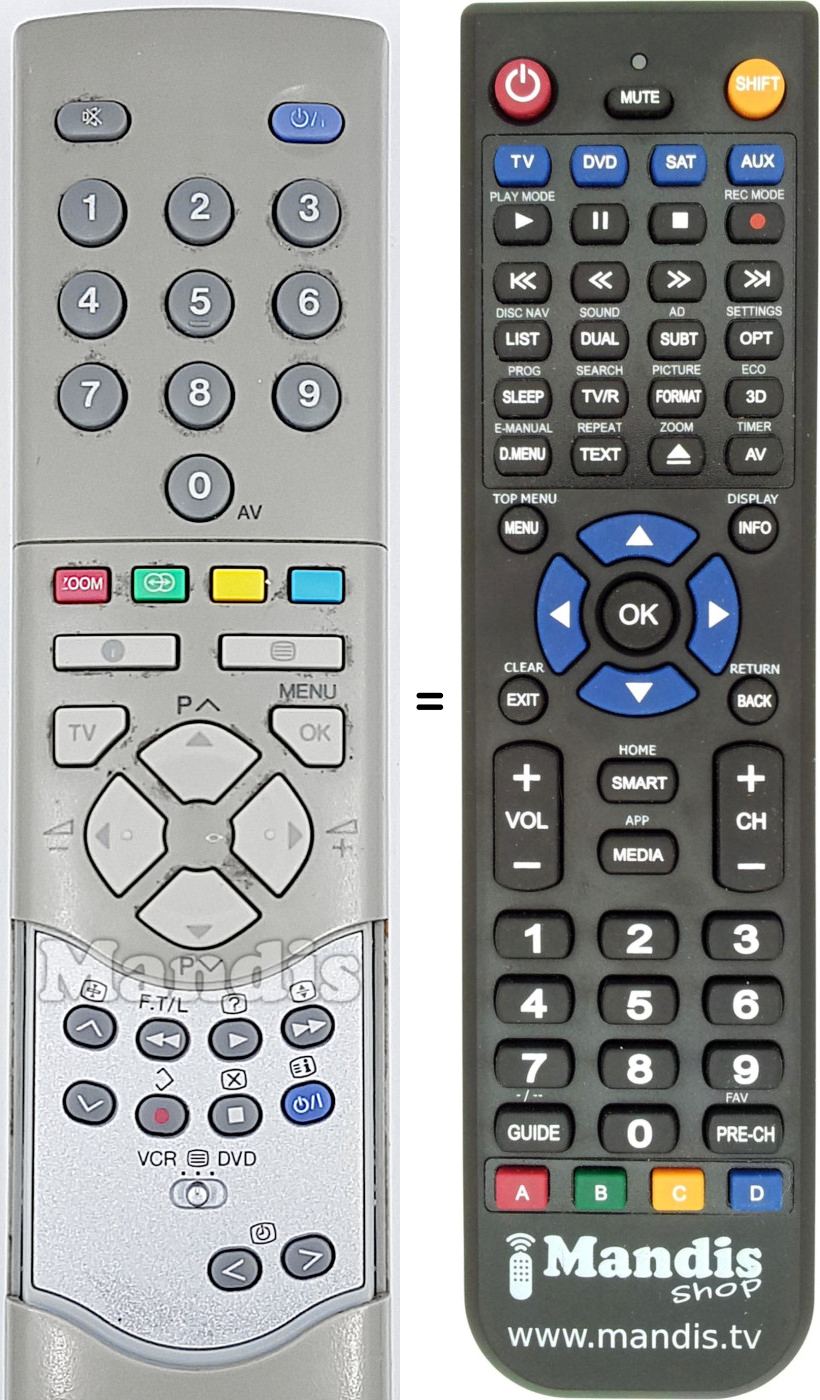 Replacement remote control JVC RM-C 64