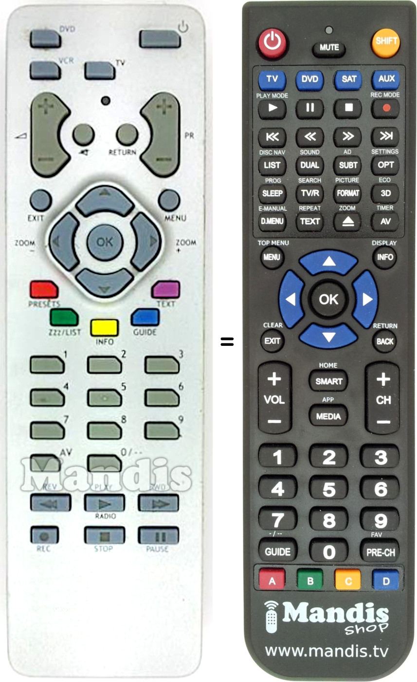 Replacement remote control Thomson RCT 311 TAM 1