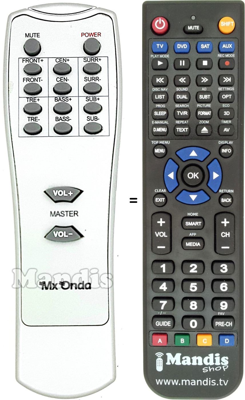 Replacement remote control MX009