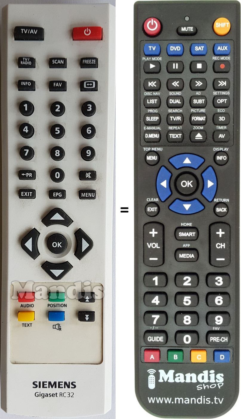 Replacement remote control Siemens GIGASET-RC32