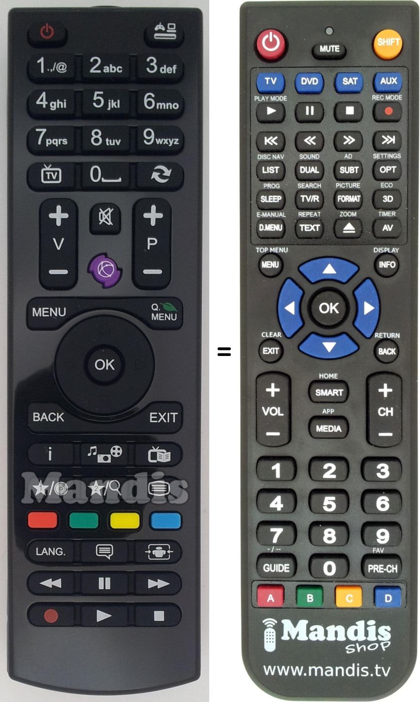 Replacement remote control CAHORS RC4810