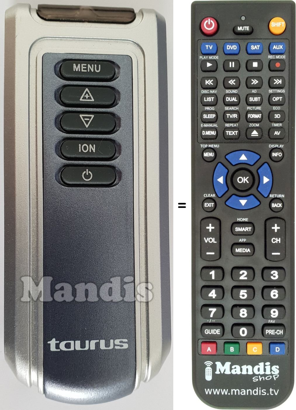 Replacement remote control Taurus Dubai 2000