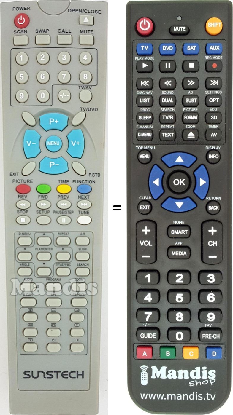 Replacement remote control REMCON1461