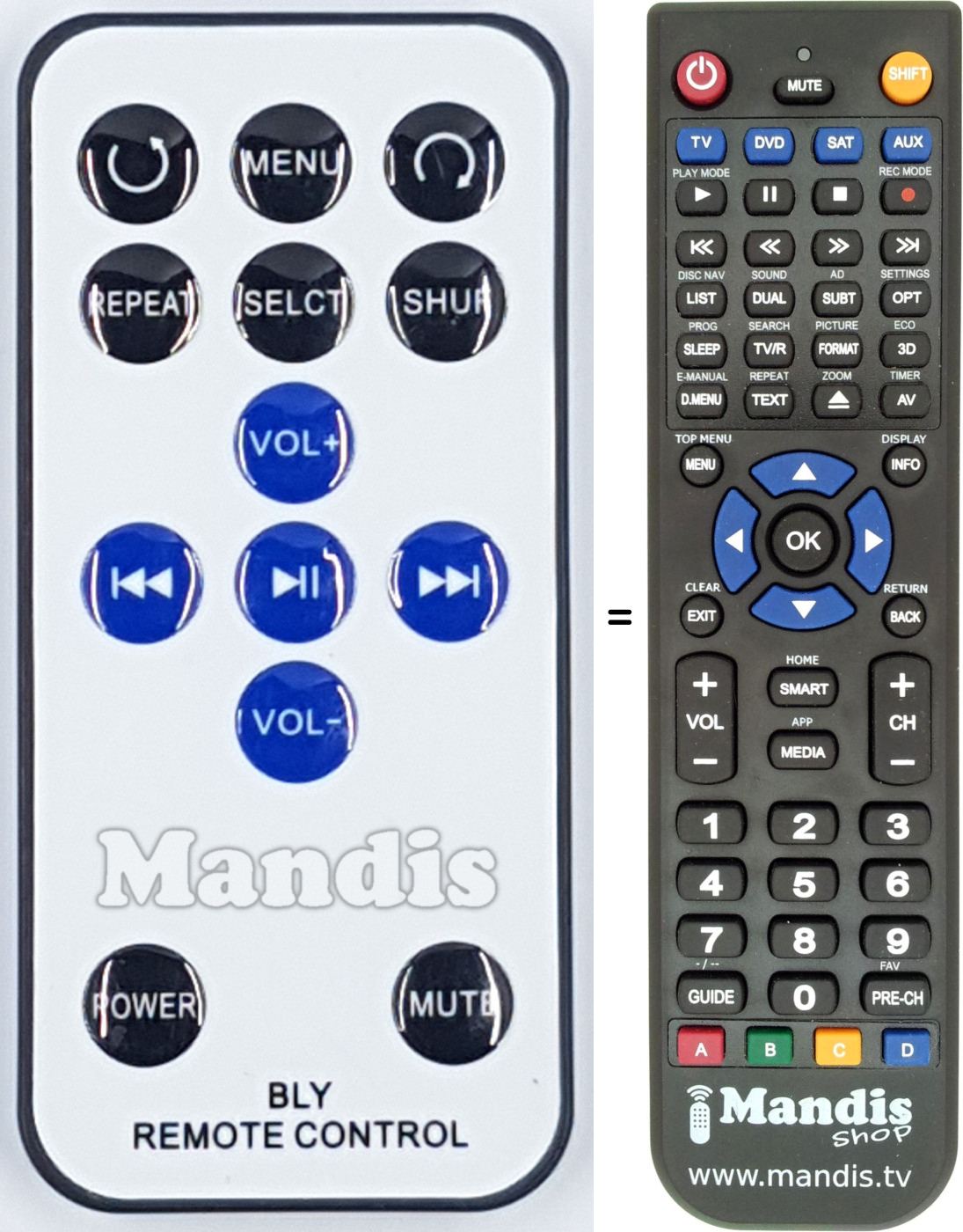 Replacement remote control REMCON2150
