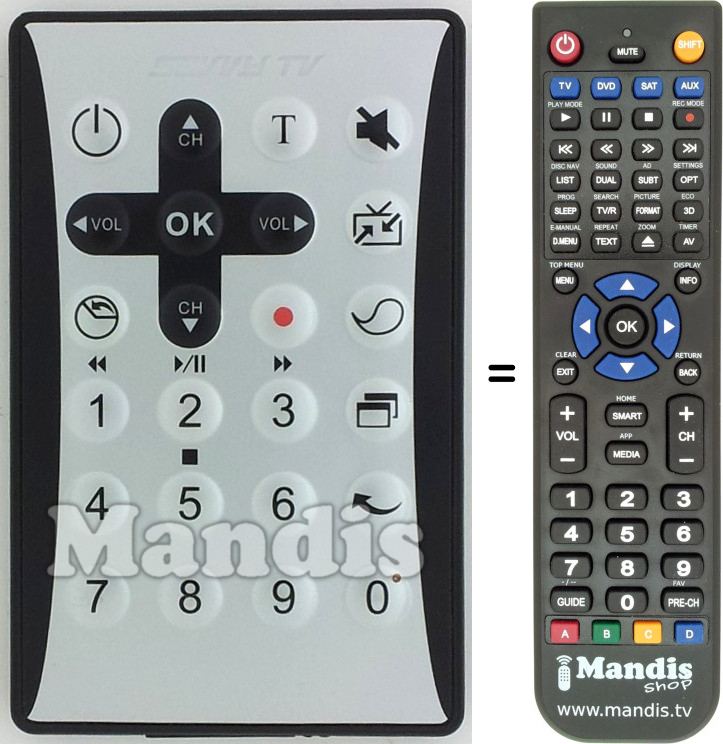 Replacement remote control SAVVY001
