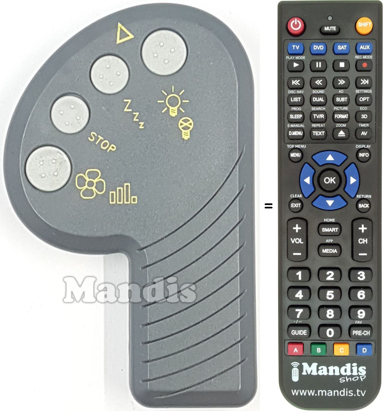 Replacement remote control ITAL001