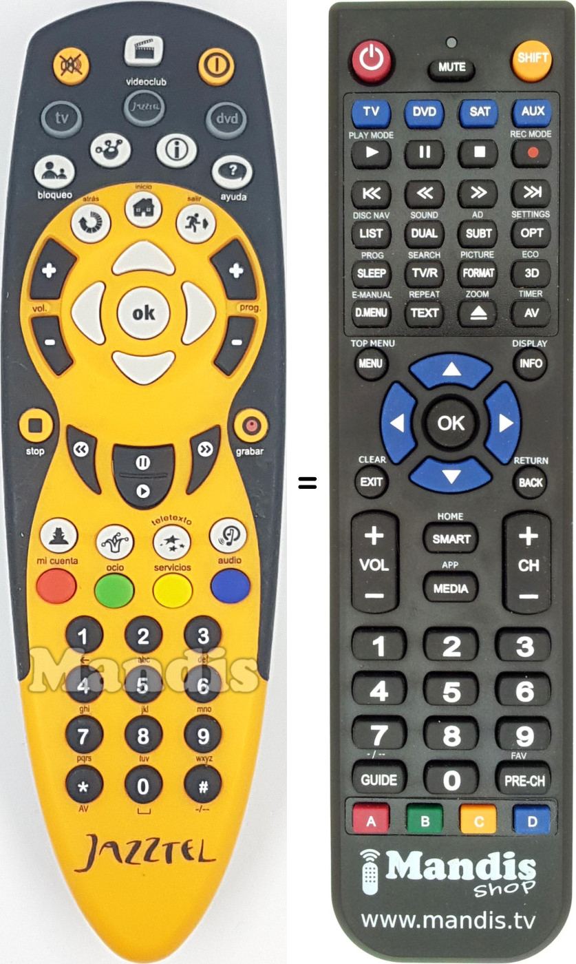 Replacement remote control JAZ002