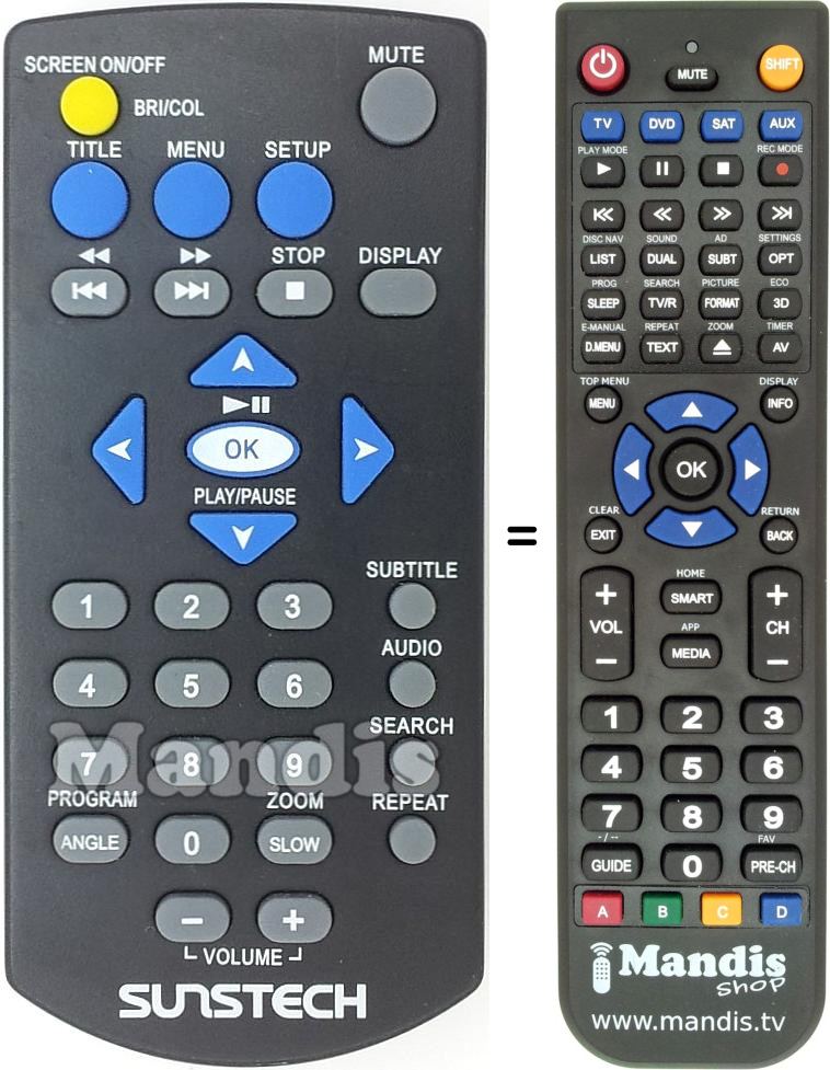 Replacement remote control REMCON1545