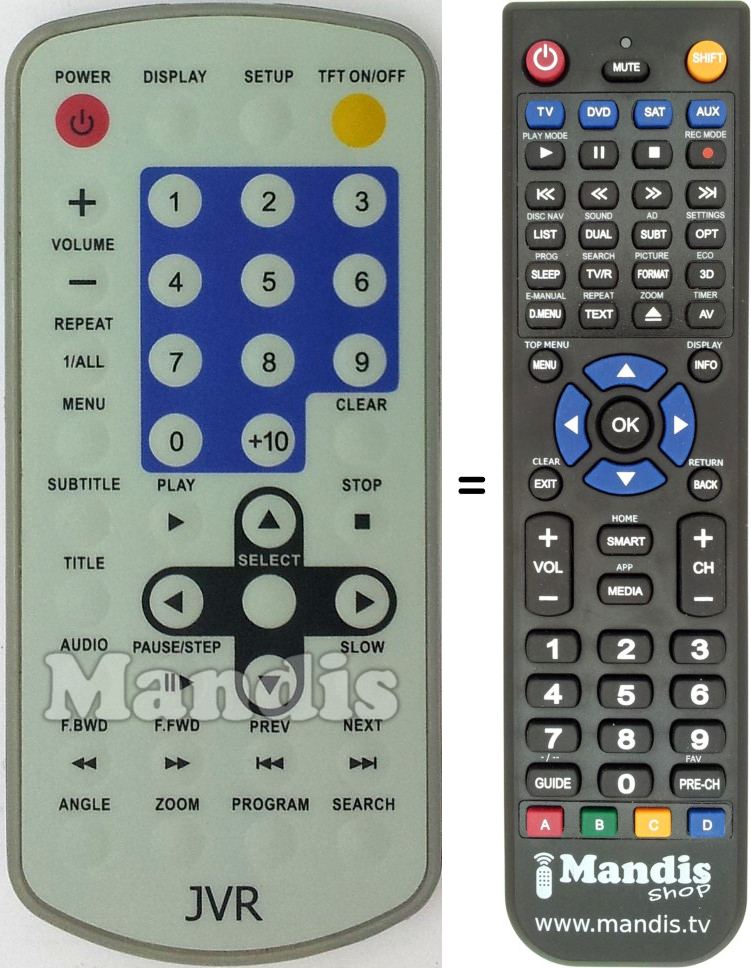 Replacement remote control REMCON1569