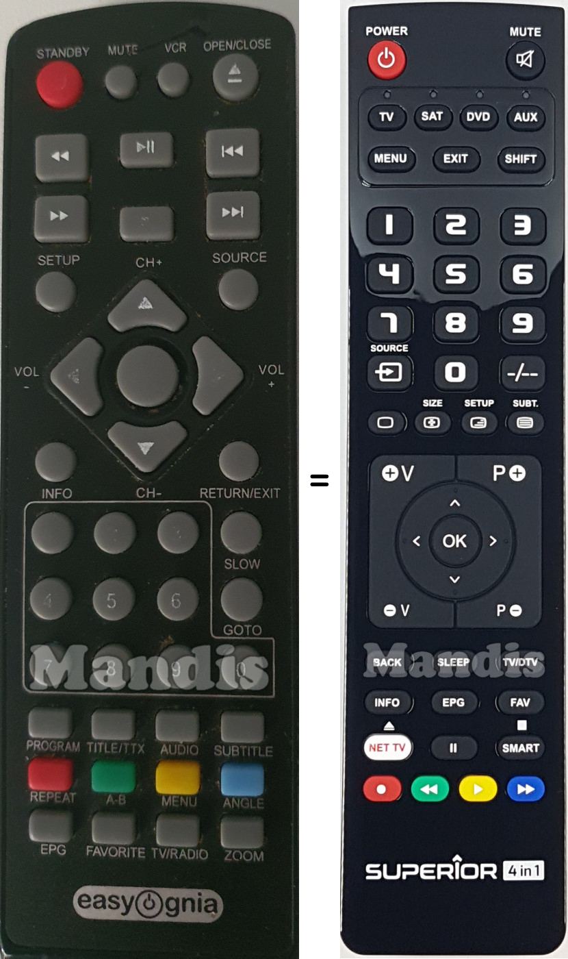Replacement remote control Best Buy EasyHome ComboNano