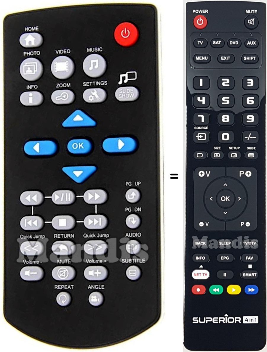 Replacement remote control Medion MD86162