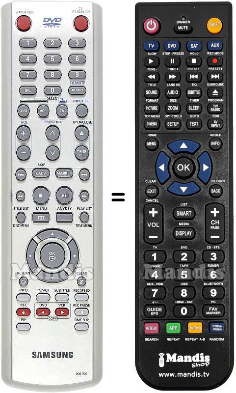 Replacement remote control Samsung 00015K