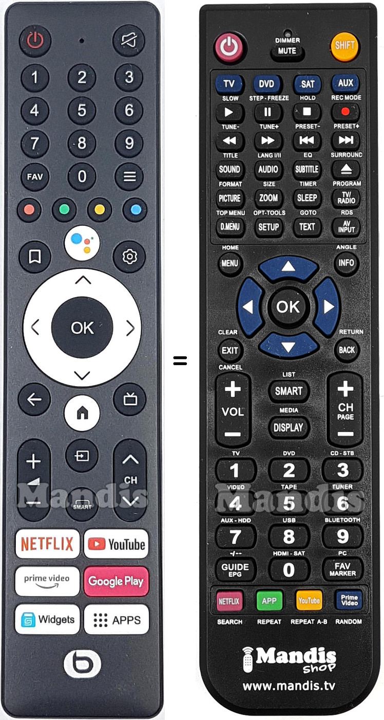 Gleichwertige Fernbedienung 06A60R41PT001