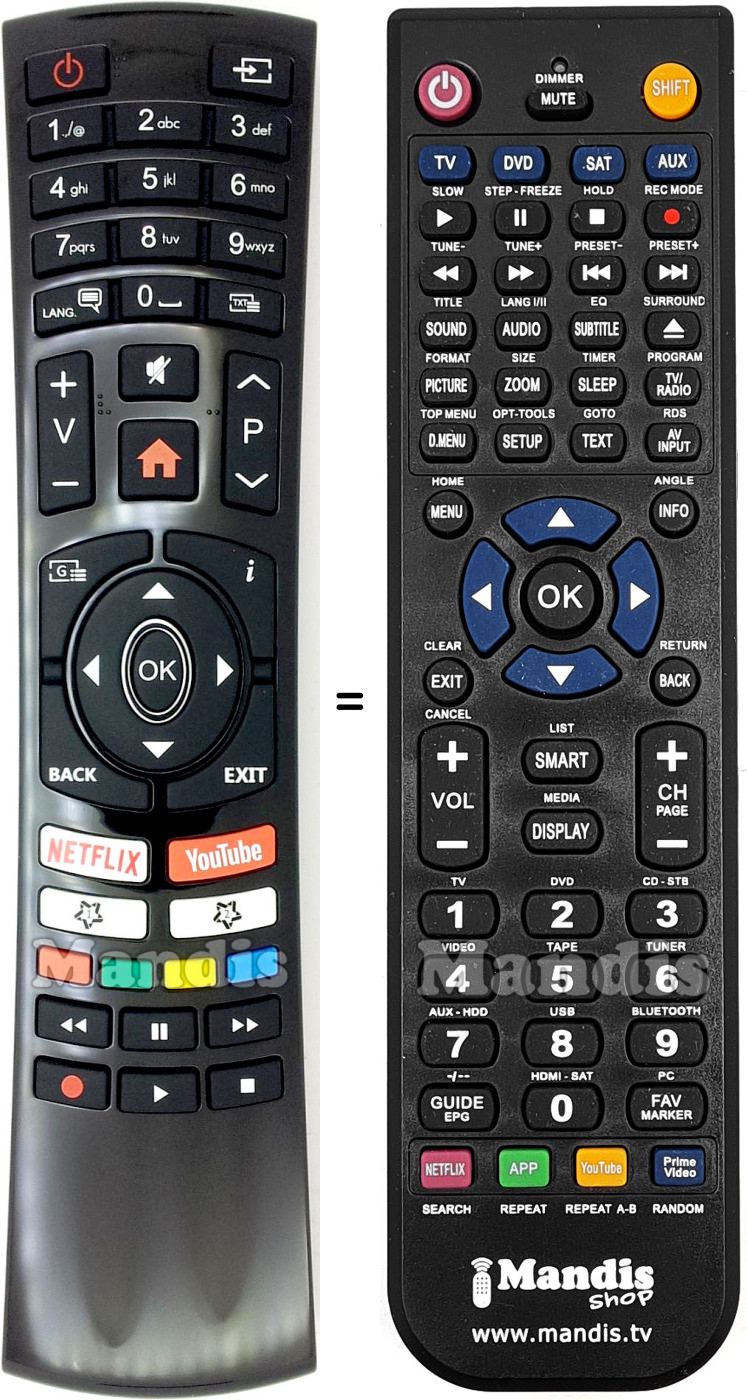 Replacement remote control Saba RC4390