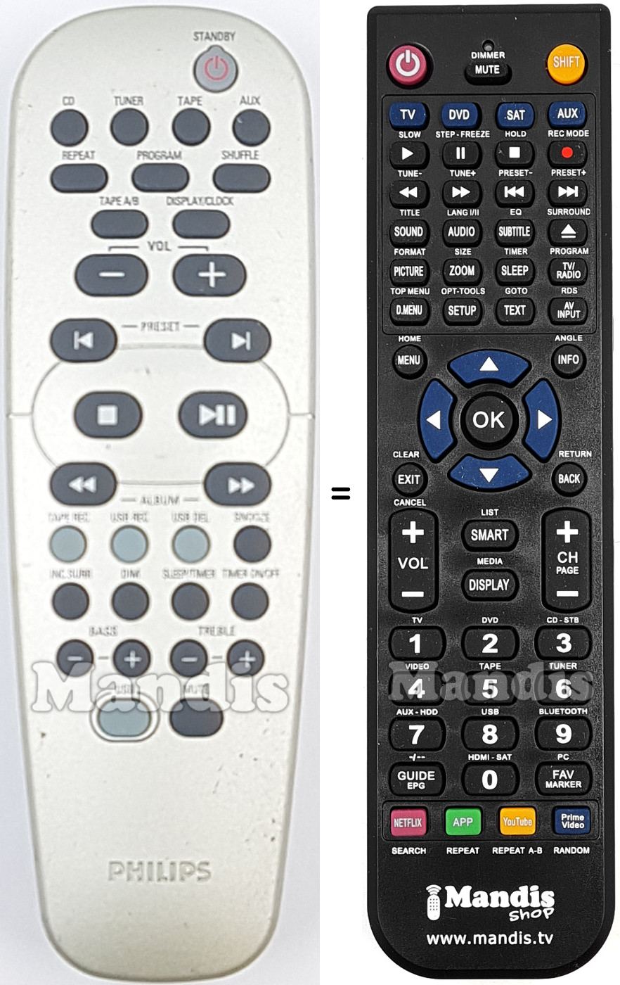 Replacement remote control 313923813241