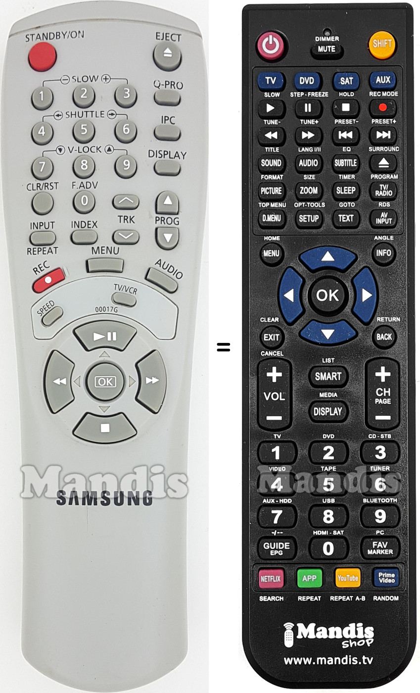 Replacement remote control Samsung AC5900017G