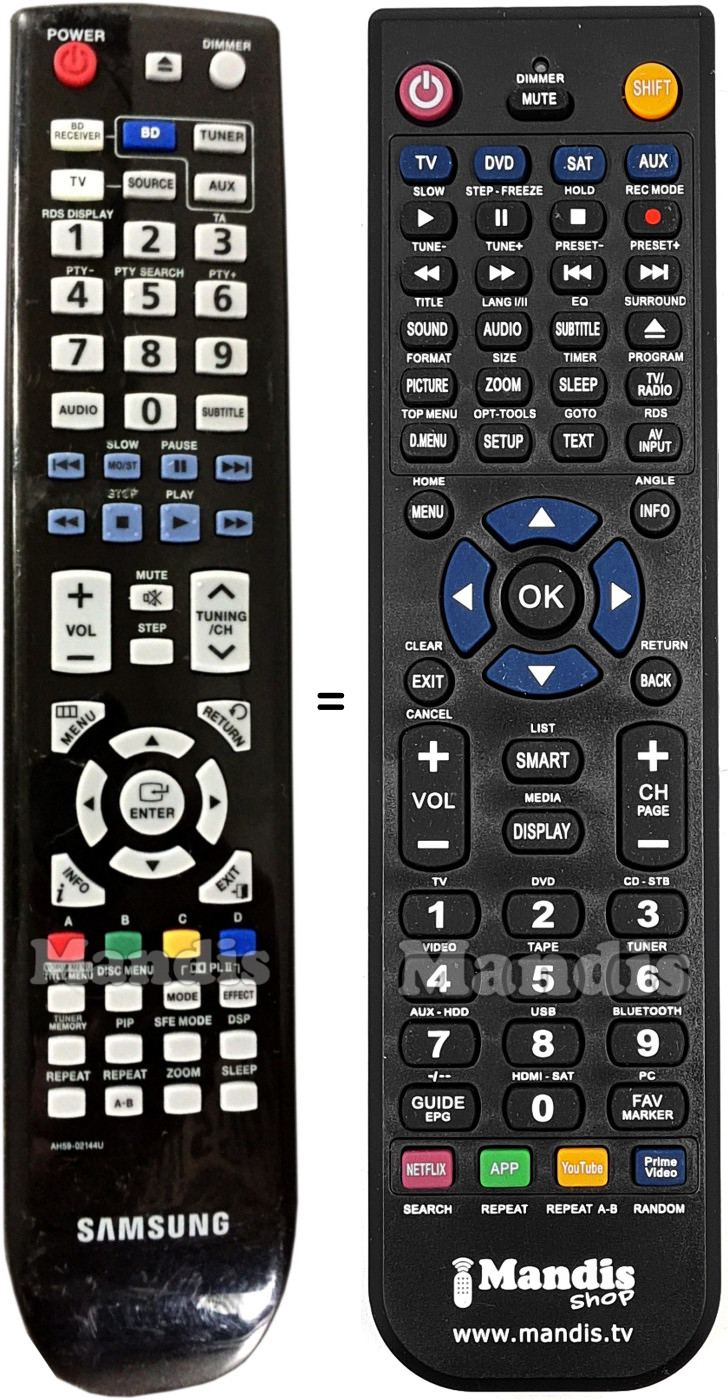 Replacement remote control Samsung AH59-02144U