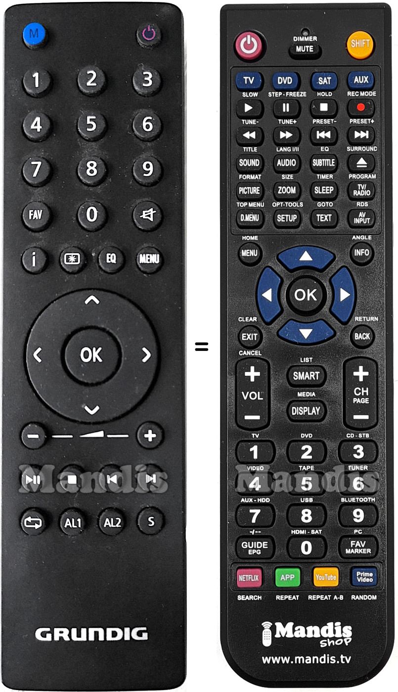 Replacement remote control Grundig Cosmopolit