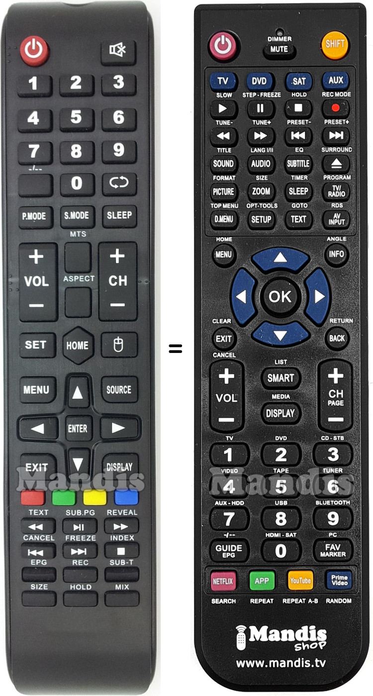 Replacement remote control Blualta BL-F50S-4K