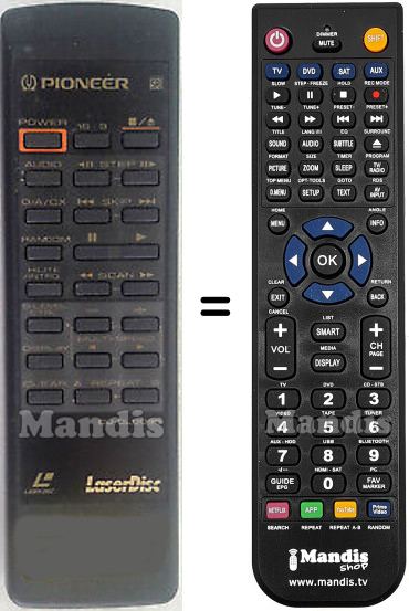 Replacement remote control CU-CLD095