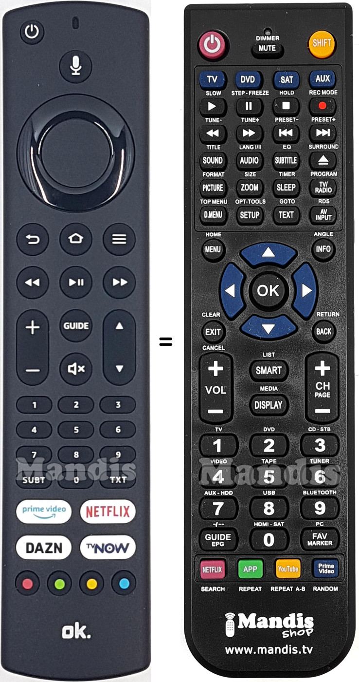 Replacement remote control ok. RC39175