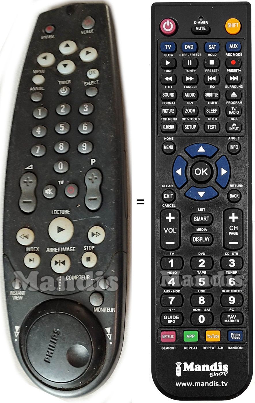Replacement remote control Philips RT567